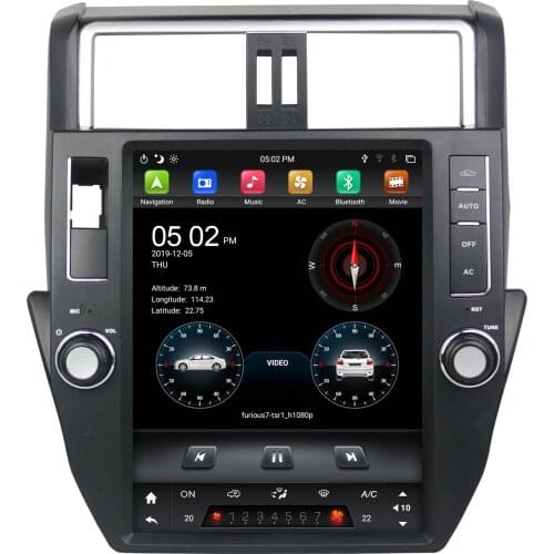 12.1" PX6 6-Core Vertical Screen Android 9.0 Car Stereo Radio GPS Bluetooth 5.0 for Toyota Prado 150 LC150 2011-2013 4gb+64gb