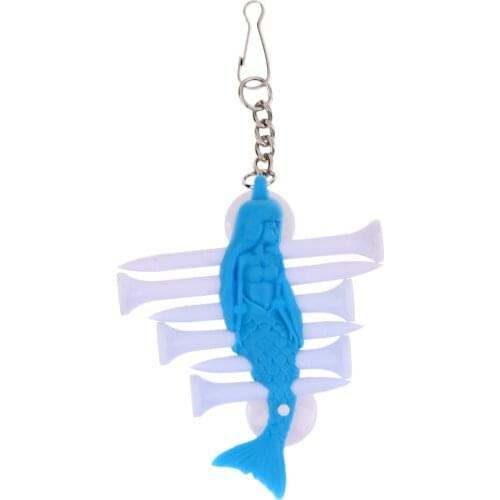 MagiDeal Golf Tee Holder with Tees Ball Maker Plastic Accessory Mermaid novelty pattern