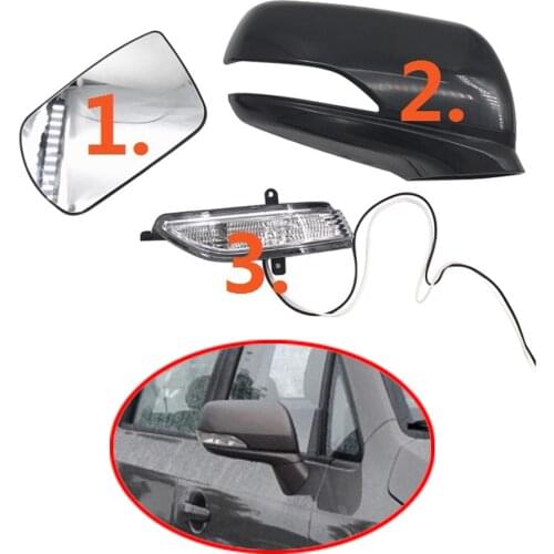 For Changan CX20 Side Rearview Mirror Glass Turn Signal Light Outer Door Mirror Cover Cap Trim Frame Shell Hood Lid Kits