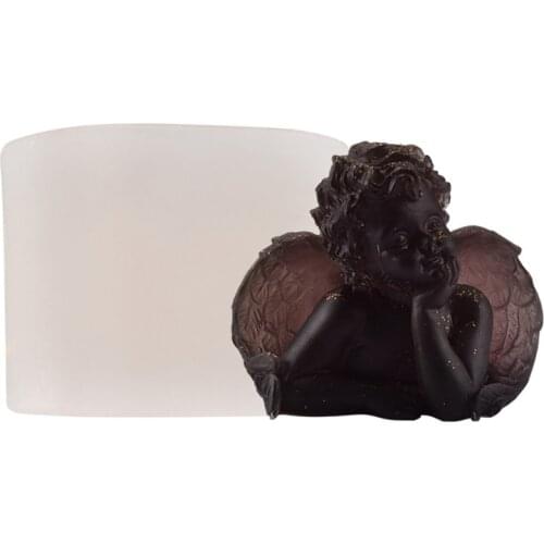 J60E Diy Handmade Resin Mold Silicone Product Plaster Mold 3D Stereo Little Angel Scented Candle Silicone Mold for Decoration