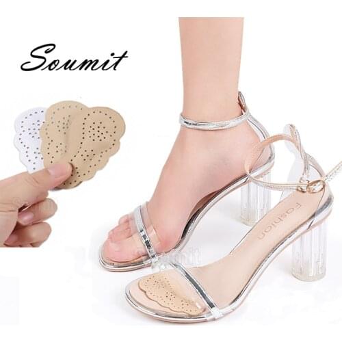 Leather Non-slip Insoles for Women Sandals Sticker High Heel Shoes Self-adhesive Patch Cushion Forefoot Care Relief Pain Gel Pad