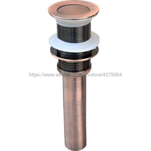 Red Copper Antique Drains Basin Sink Finish Sink Vanity Pop Up Drain Without Overflow Bathroom Accessaraies Nsd054