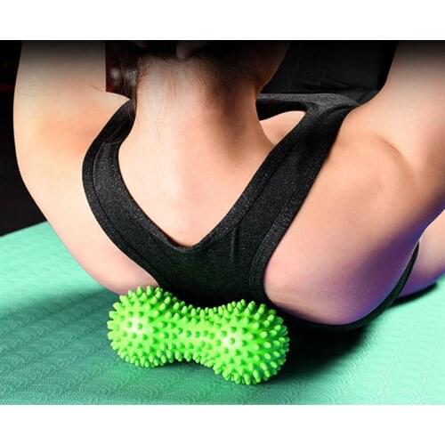 Peanut PVC Yoga Supplies with Thorns Workout Massage Peanut Hand Ball Yoga Fitness Ball Inflated Air Bag Peanut Ball 6 Colors