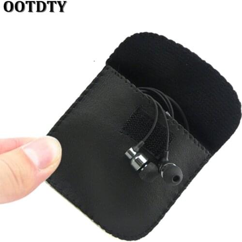 OOTDTY Mini Earphone Storage Bag Protective Sleeve Pouch Data Charging Cable Case Coin Purse