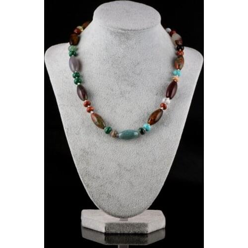 Fashion Natural Stone Necklace Agates Quartz Beads Necklaces Jewelry For Women Gifts 24 Colors Pick 18 inches Wholesale