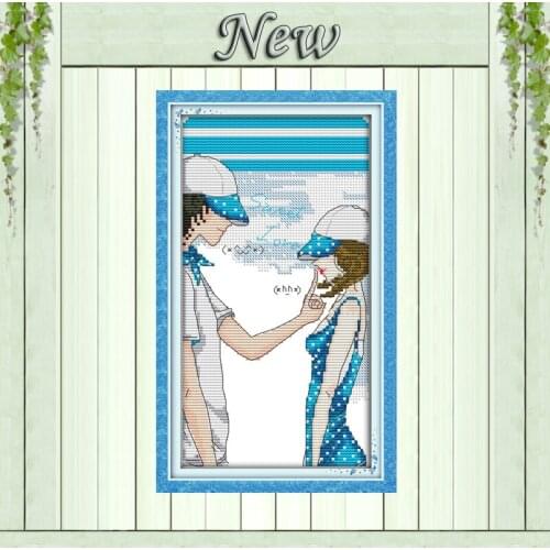 Enjoy love couple home decor painting counted print on canvas DMC 11CT 14CT Chinese Cross Stitch kits needlework embroidery Sets