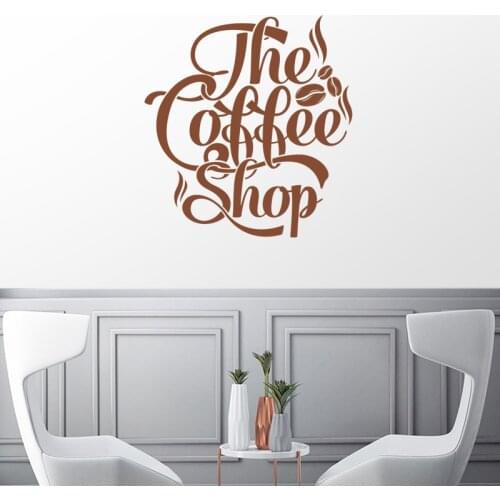 Coffee Shop Sticker Milk tea Decal Cafe Cup Poster Vinyl Art Wall Decor Mural Decoration Break Bread Glass Decals