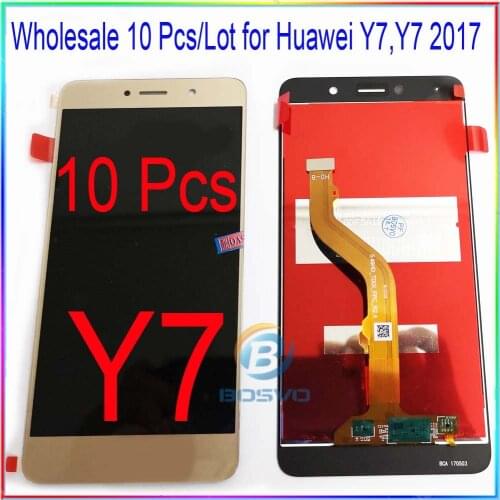 Wholesale 10 Pcs/Lot for Huawei Y7 2017 LCD screen display Y7 Prime and Y7 Prime 2017 with touch with frame assembly