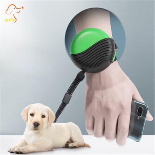 Pet Dog Traction Rope Wrist Pet Rope Handsfree Telescopic Traction Topes Auto Retractable Dog Ropes Pet Dogs Dual Pet Leash Rope