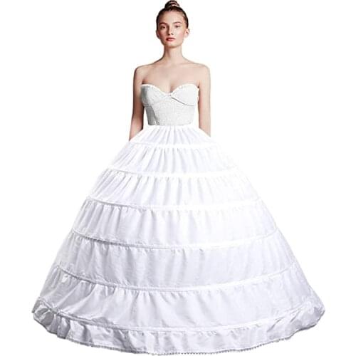Full Shape Petticoat 6 Hoop Skirt Ballgown Underskirt Slip for Wedding Dress