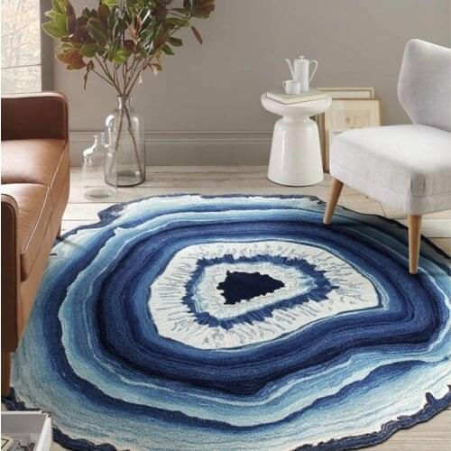 Nordic Aesthetic Rug Tree Ring Carpets for Large Living Room 3d Flooring Mat Coffee Tables Area Rug Girl Bedroom Rug Room Decor