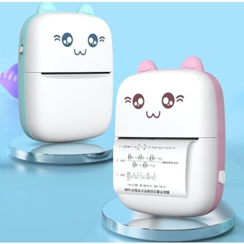 Portable line thermal inkless pocket mini photo printer barcode label paper roll for Android iOS DIY home note printer