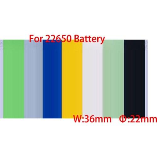 6M Green White Red Blue 36mm Width 22mm Dia Capacitor 22650 Battery Insulation Pack Protective PVC Heat Shrink Shrinkable Tube