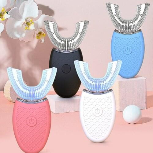 U Shaped Beauty Tooth Instrument Automatic Mouth Containing Electric Toothbrush Charging Ultrasonic Vibration Lazy Toothbrush