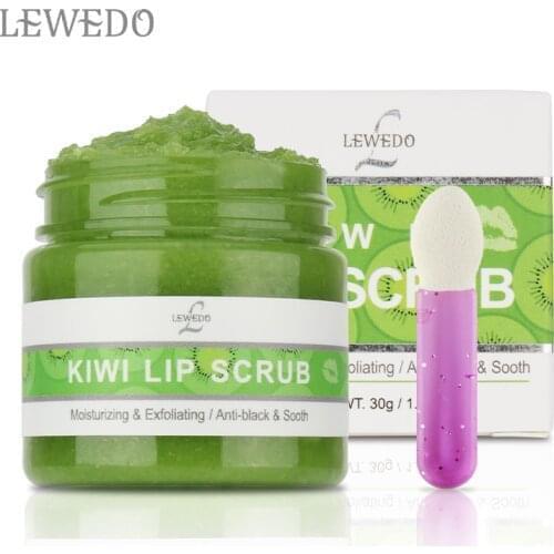 Lewedo Unisex 30g Moisturizing Lip Mask Diminishing Lip Lines Exfoliating Balm Kiwi Lip Scrubs Anti-drying Lip Creams Lips Care