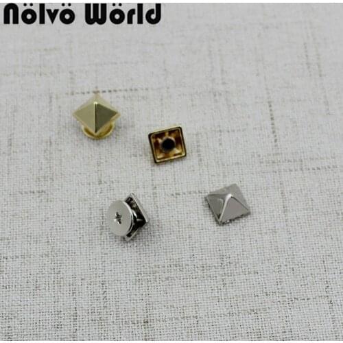 50pcs 10pcs 8mm Copper metal screw type rivet bag studs perforated copper rivet button