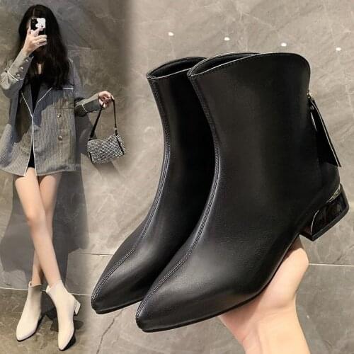 Women Boot 2021 Spring Autumn New Leatherette Pu Woman Chelsea Boots Comfortable Breathable Anti-Odor Light Female Boot Size 40