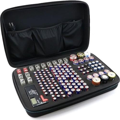 1PC Rechargeable 9V AAA AA Battery Holder Case Battery Organizer Bag EVA Battery Storage Box for 146pcs AA AAA Range Piles Bag