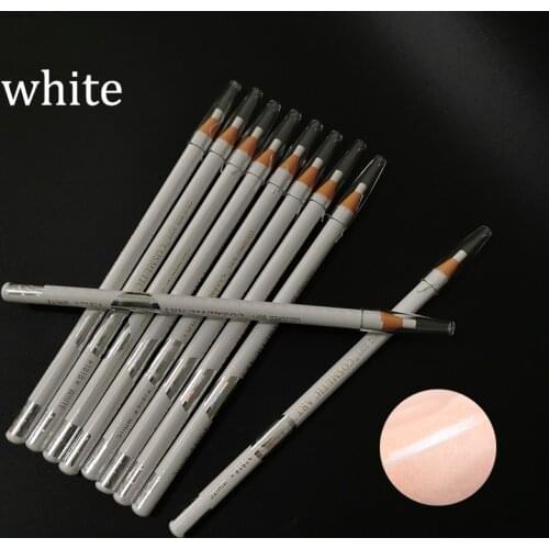 10 pcs White Waterproof Microblading Eyebrow Pencil Peel-off Water-Resistant 1818 Eyebrow Pencil