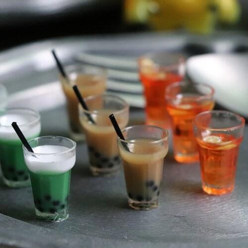 3pcs 1/6 1/12 Bjd doll drink toy mini milk tea model blyth miniature drink food play simulation tea kitchen food for barbie