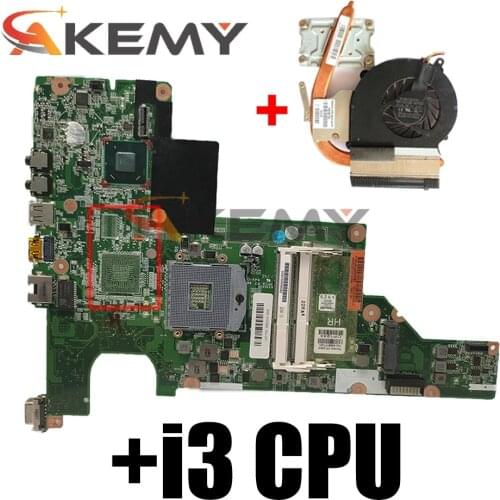 646177-001 CQ43 motherboard HM65+ I3 CPU + radiator For HP CQ43 CQ57 430 431 435 630 635 Laptop Motherboard