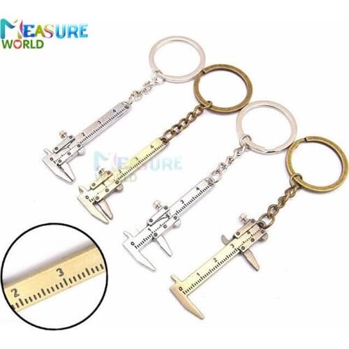 Car Motorcycle Keychain Specical Simulation Model Silide Ruler Vernier Caliper Key Chain 3d Keyfob Keyring