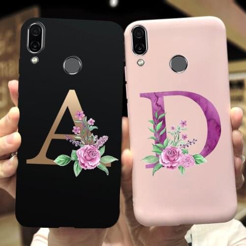 Honor Play Case Cover For Huawei Honor Play Case Cute Letter Silicone Soft Phone Bumper On For Honor Play COR-L29 COR-L09 6.3"