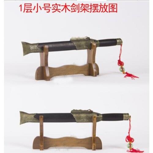 Solid wood sword holder tool knife holder wooden vertical tool carrier flute weapon samurai frame
