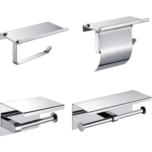 Toilet paper holders 304stainless steel With Phone towel holder For bathroom equipment Bathroom Accessories Toilet roll holder