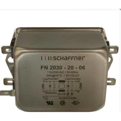 FN2030-20-06 LINE FILTER 250VAC 20A CHASS MNT