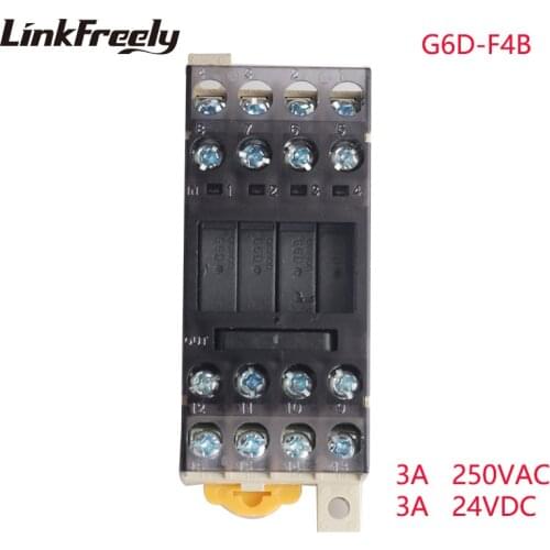 G6D-F4B High Quality Integrated Micro Relay Base Input 24V DC Output 250VAC 24V DC 3A 5A Terminal Relay Mudule Group