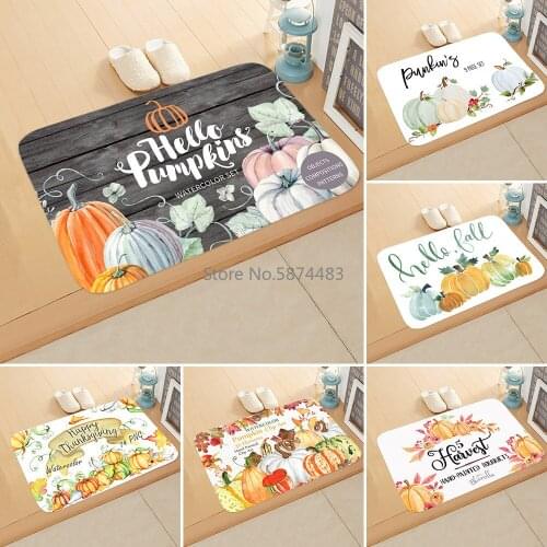 Halloween Hand-painted Pumpkin Horror Witch Living Room Bathroom Entrance Absorbent Non-slip Mat