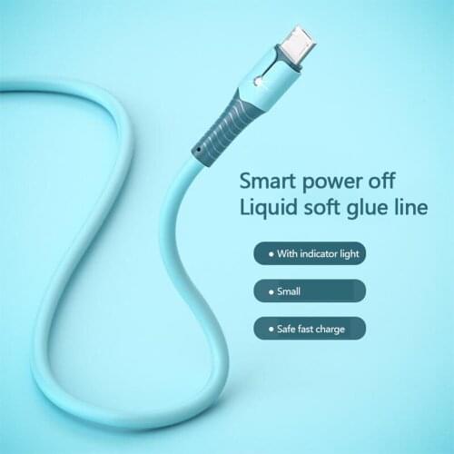 3A Liquid Silicone Type C Fast Charging Cable For Samsung Huawei Mate 40 Pro P40 Pro Type C USB C Data Cable Power Lines 0.25-2m