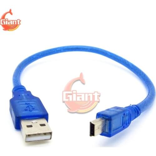 0.3m USB 2.0 A Male to Mini USB Data Sync Cable 5 Pin Male to Male Charge Charging Cord Line for Camera MP3 MP4 NANO XBEE Cable
