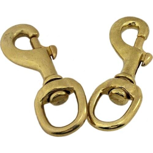 1piece Quality Brass Trigger Swivel Eye 18mm Bolt Snap Hook For webbing Leather Craft Bag Strap Belt Hook Clasp Pet Leash Clip