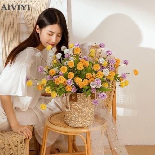 Condensed Jade Dandelion Artificial Plants DIY Rattan Wreath Christmas Office Decoration Home Soft Decoration