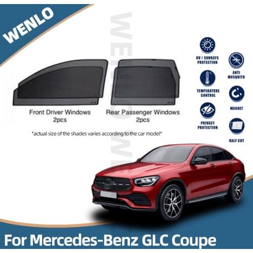 Magnetic Car Side Window Sunshade For Mercedes Benz GLC Coupe Class Auto Curtain Sun Visor Accessories