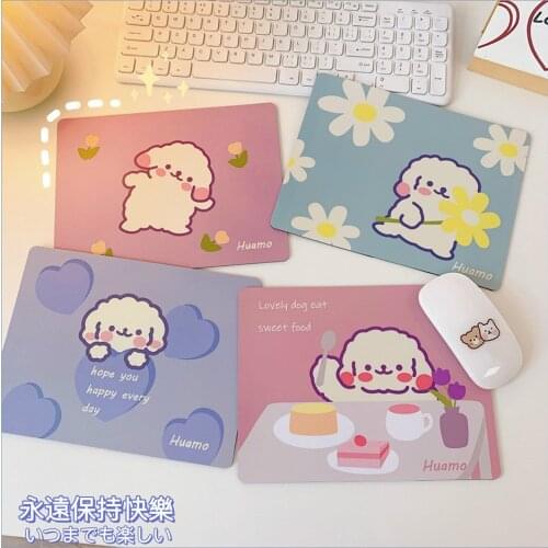 Girl heart cartoon mouse pad small cute computer student office non-slip student creative desk mat