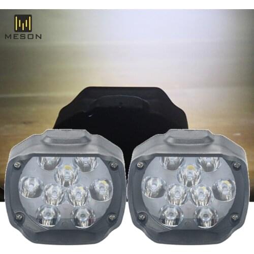 Motorcycles Headlight Working Spot Light Moto Fog Lamp Scooters Spotlight White Super Bright 9 LED 6500k 1200LM Waterproof
