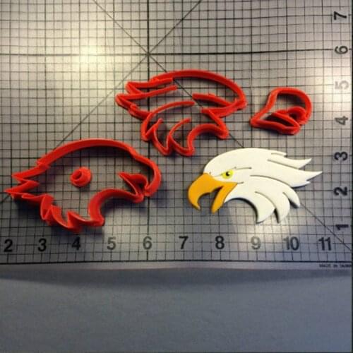 Flying Eagle Head Cookie Cutter Set Custom Made 3D Printed Fondant Cupcake Cake Decorating Tools Kitchen Accessories Cookie Mold