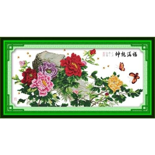 Joy Sunday Blessings Full of The World Crafts Cross Stitch Printed Patterns 11&14CT Cross Stitch Kits Embroidery Needlework Sets