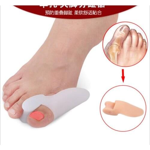 Wholesale 200pairs/lot Silicone Toe Separator Thumb Hallux Valgus correction Health Care Toe protection 2 colors