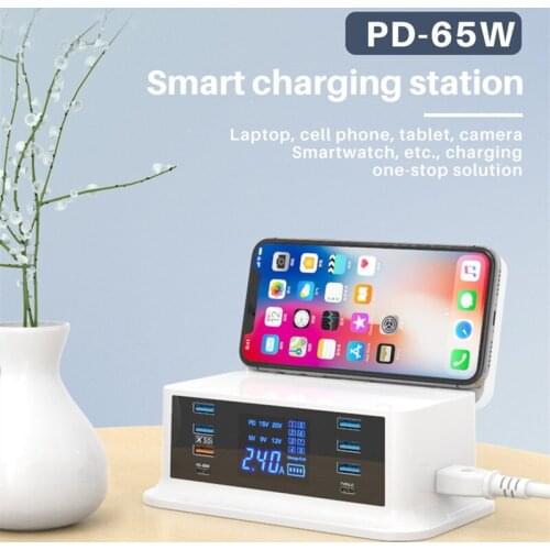 Pd 65w Quick Charge QC3.0 Mobile Phone Charger Notebook Power Adapter For Iphone 12 Xiaomi Portable Wireless Chargers