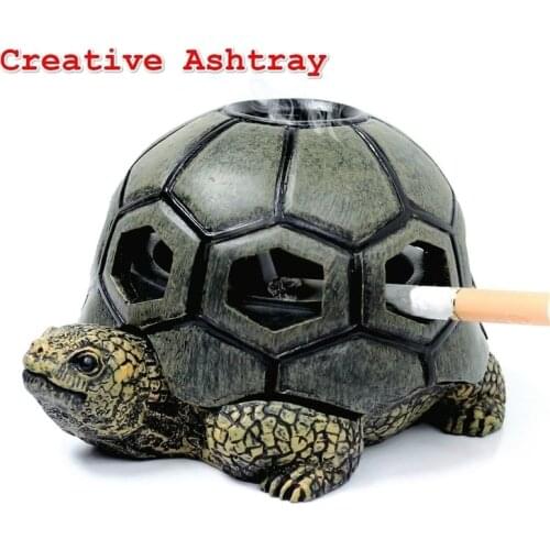 1pcs Cartoon Tortoise Animal Ashtray Creative Turtle Snail Ashtray Crafts Decoration stainless steel ashtray windproof