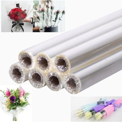 Clear Cellophane Film Wrap Roll Gift Flower Bouquet Baskets Wrapping Paper Arts Decorative Crafts Paper Film wrap for christmas