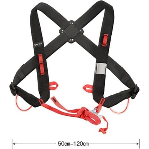 40%HOTAdjustable Camping Ascending Decive Chest Shoulder Girdles Safety Harness Belt