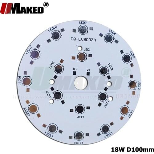 18W 21W Dia100mm LED PCB Heatsink 1/3/5W High Power LEDs Install Aluminun Lamp Plate lamp Panel for LED blub Spotlight Downlight