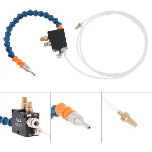 TORO Mist Coolant Lubrication Spray System with Air Oil Control Button Air Connector for Metal Cutting Engraving Cooling Machine