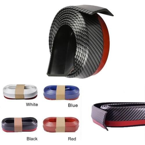 Universal Car protector front bumper rubber Strip Car Side Skirt Car Mouldings Splitter Chin Body Auto Bumper Exterior Auto