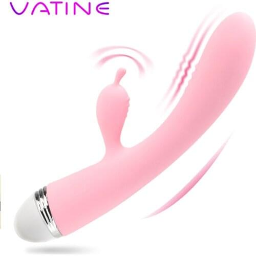 VATINE 10 Speeds Rabbit Double Vibrator Vagina Clitoris Stimulator G-spot Massager Sex Toys For Women Female Masturbator